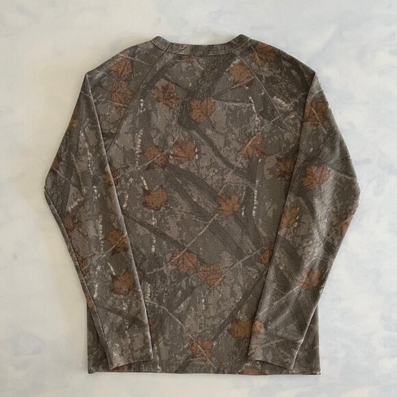 Abercrombie Kids 13/14 Camo Thermal Style Logo Long Sleeve Shirt - Picture 2 of 5